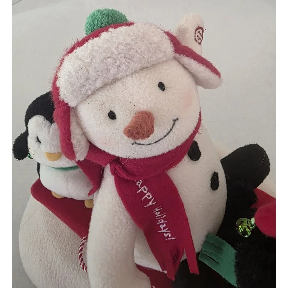 2007 Hallmark Jingle Pals Sleigh Ride Musical Animated Snowman Penguin Dog Works